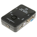 2 Port USB VGA KVM Switch with Cables Mouse Keyboard Monitor Plug & Play