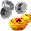 10pcs Aluminium Alloy Egg Tart Cupcake Cake Cookie Mold Lined Mould Baking Tools