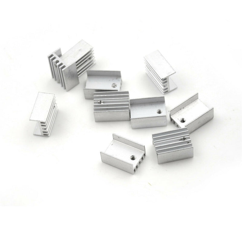 10x Aluminum Heatsink Heat Sink Sets for TO-220 Transistor 20x15x10mm JR