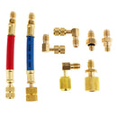Adjustable R134A Adapter Fittings Quick Coupler High Low AC Air Conditioning