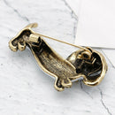 Cute Dachshund Dog Brooches For Women Fashion Alloy Rhinestone Enamel Anima P1H8