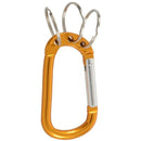 Aluminum Carabiner D-ring Hook 3 Split Clip Keychain Orange W9I4