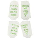 Men Women Letter If You can read this Bring Me A Gin K4L3 Xm Socks Printed S3F8