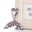 Sequins Mermaid Tail Keychain Charms Paillette Pendants Keyring Diy Mermaid E5D1