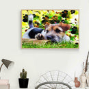 5D DIY Full Round Diamond Painting Dog Cross Stitch Embroidery Mosaic Kit