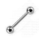 1 pair stainless steel Dumbbells round ball Tongue nails 1.2*12*3mm M8B2
