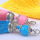 5Pcs 11cm Cushion Curtain Craft Sewing Trim Silky Keychain Bead Tassels Tool Set