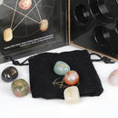 6xChakra Stones Engraved Symbols Polished Stone Natural Stone Feng Shui Yoga