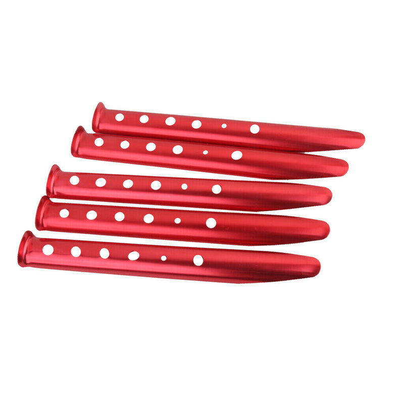 5Pcs Aluminium Alloy Red U Shape Outdoor Camping Snow Sand Tent Peg Stakes