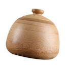 Natural Bamboo Tea Jar Seasoning Pepper Condiment Coffee Bowl with Lid