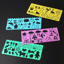 Kids Plastic Picture Drawing Template Stencils Ruler DIY-Easter Painting S1V5