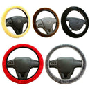 DIY Car Winter Warm Soft Plush Furry Elastic Steering Cover Protector Wheel W6L0