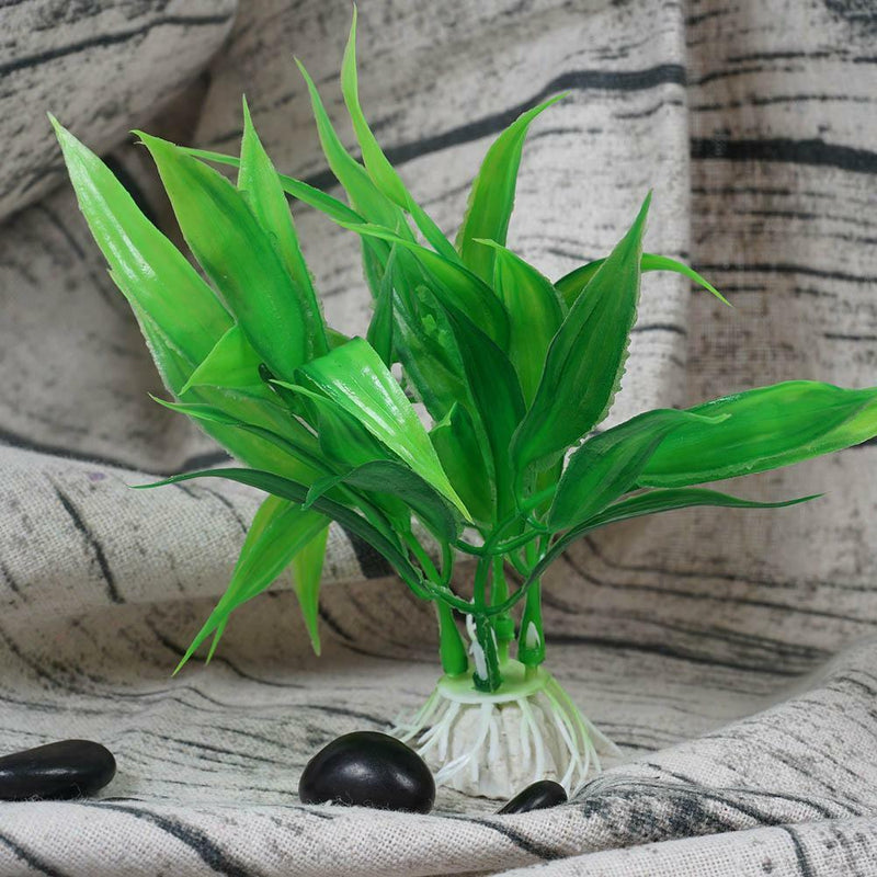 Water Grass Green Plant Ornament 15cm For Aquarium Fish Tank Artificial Supplys