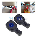 2PCS Fashion Black Car Interior Parts Auto Seat Bag Storage Hook Hanger Holder