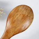Natural Wooden Rice Scoop Non-stick Rice Paddle Wood Soup Ladle Brown