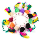 10pcs/Lot Soft Fleece False Mouse Feather Playing Toys For Pet Cat Funny Supplie