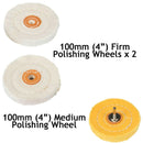 7 IN 1 Metal Polishing Buffing Cloth Wheel & Compound Polish Kit Fit for Drill #