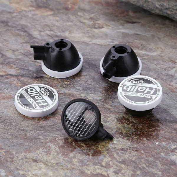 4pcs RC Car LED Light Cover Lampshade for 1:10 Tamiya HSP (Round White)