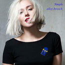 Creative Skateboard Pin Brooch Badge Jacket Clothing Backpack Pins (Blue) A