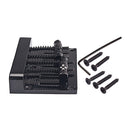 Tremolo Hardtail Bridge Tailpiece for Electric Bass Replacement Black