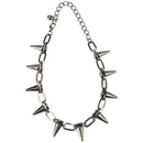 5X(Metal Spikes Studs Rivets Punk Goth Necklace Choker Collar C6D8)