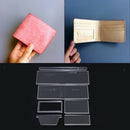 7Pcs Leather Craft Acrylic Wallet Purse Pattern Stencil Template DIY Tools