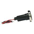 Black Boat Stern Navigation Light Plug-in Base 2-Prong Pole Light Mounting Base
