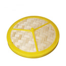 2-Pack Bamboo Steamer Basket for Buns Dumplings Meat Weaved with Lid Home