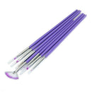 7x Acrylic UV Gel Nail Brush Set Gel Brush Brush Nail Art Design Pen Brush  Q7H3