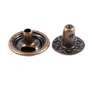 Metal Finish Poppers Snap Fasteners Press Studs Buttons 11.5mm 6 Sets O6M6