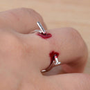 Adjustable Nails Halloween Creative Horrifying Finger Ring DIY Halloween Gi JR