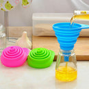 Silicone Gel Practical Foldable Collapsible Style Funnel Hopper Kitchen Tool JR