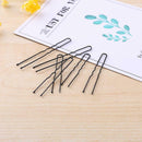 100pcs Black Waved U-Shaped Hair Bobby Pins Women Metal Hair Styling Clips