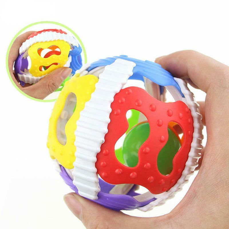 Soft Rubber 0-1Y Baby Rattles Little Loud Bell Ball Grasping Puzzle Toys