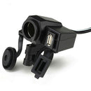 Motorcycle Waterproof 12V Cigarette Lighter USB Power Socket Charger For Ph