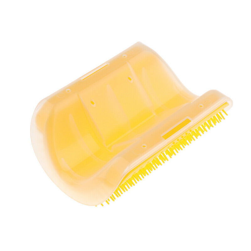 2 Pack Wall Corner Grooming Brush Massage Combs for Short Long Hair Cats,Yellow
