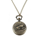 Large Leopard Riding Motorcycle Quartz Pocket Watch Retro Innovative Design Y3Q2