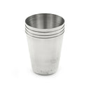 4X Camping / Travel Stainless Steel Shot Glass Set EO J Tw
