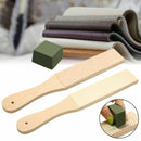 Dual Sided Compounds Leather Kit Blade Strop Razor Sharpener Polishing Tools