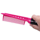 Salon hair hairdresser DIY hair design hair straight folding type V comb ro