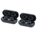 2Pc B5  Fingerprint Touch Bluetooth HiFi Stereo Wireless Headphones Black