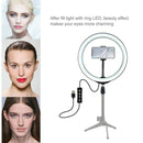 LED Ring Light Lamp Selfie Camera Phone Studio Tripod Stand Video Dimmable bs