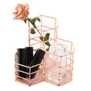 Pen Cup Holder For Desk Tidy Hexagon iron Hollow Makeup Brush Organizer Sta