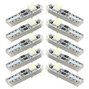 10pcs Car T5 3 LED SMD Light Bulbs Replacement for Instrument Cluster Lamp
