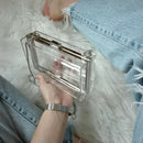 Acrylic Transparent Clutch Chain Box Women Shoulder Bags Hard Day Clutches  Y3I2