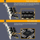 USB Cards 4 Ports 5Gbps PCI-E to USB3.0 PCI-Express Controller Card Adapter