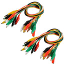20pcs 50cm/20 inch Crocodile Clip Double-ended Test Insulated Leads Cable W