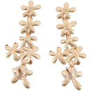 Cute Long Crystal Rhinestone Flower Tassel Dangle Earrings Wedding Party Ne