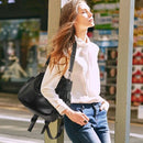 Women Backpack Purse 3 ways PU Washed Leather Rivet Studded Ladies Rucksack