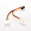 1 x Dual(2x) Molex (4 Pin) to PCI-E (6 Pin) Power Converter Adapter Cable LJ